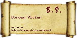Borosy Vivien névjegykártya